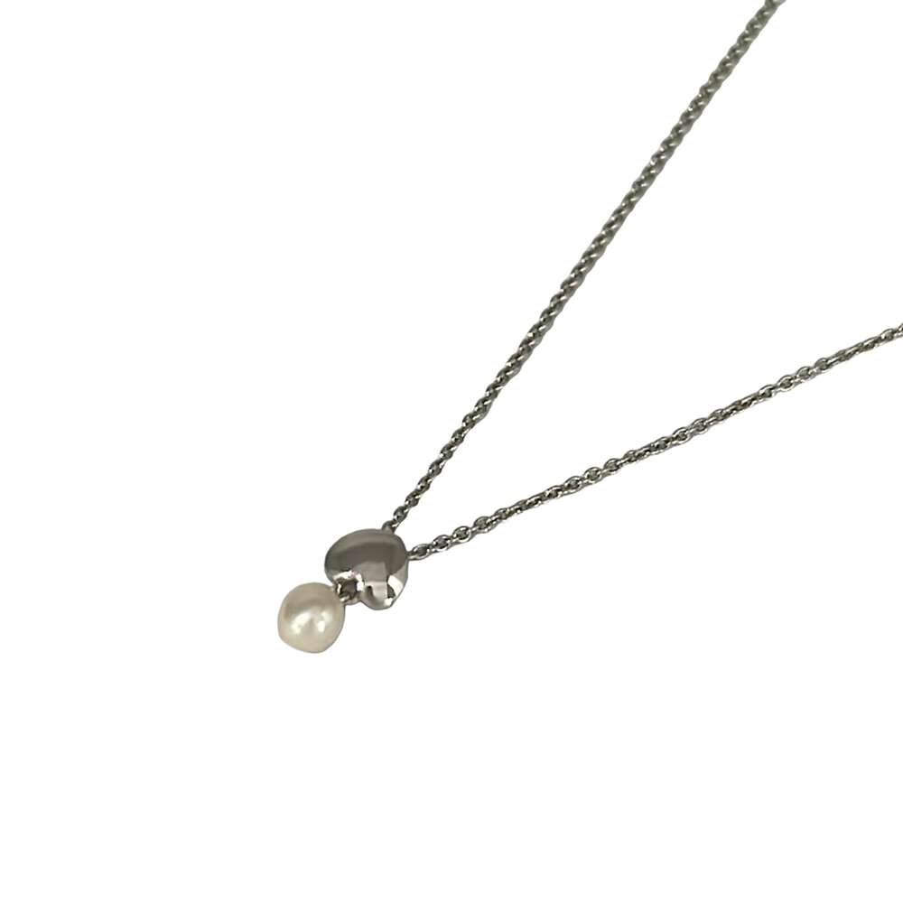 Tasaki Necklace Silver White Pearl